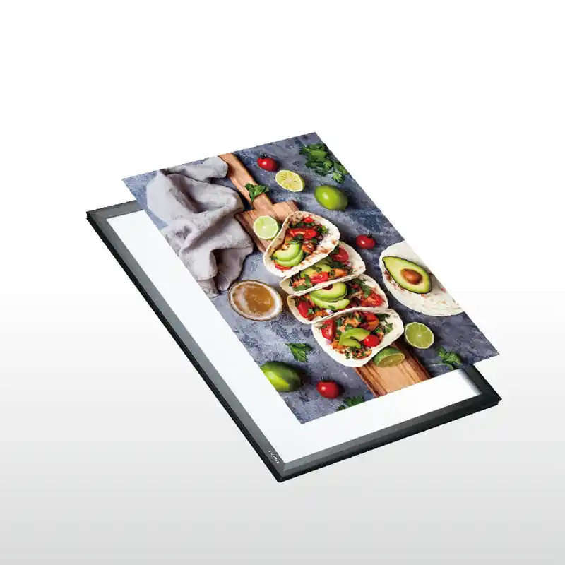 marco de letrero retroiluminado - montado en la pared interior