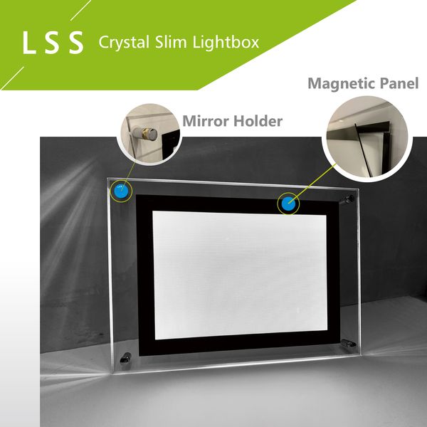 Caja de luz LED de cristal - Escritorio