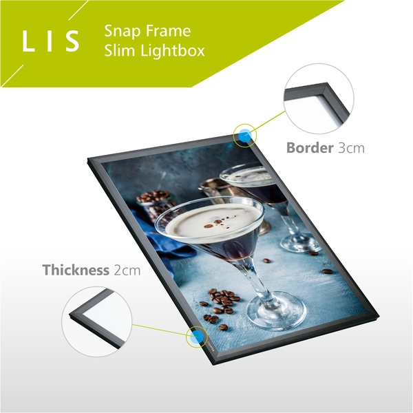 Snap Frame LED Light Box - Indoor Wall Mounted