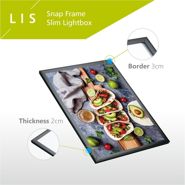 Snap Frame LED Light Box - Indoor Wall Mounted